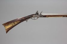 Flintlock Longrifle, American, Philadelphia, ca. 1810-20. Creator: Jacob Kuntz