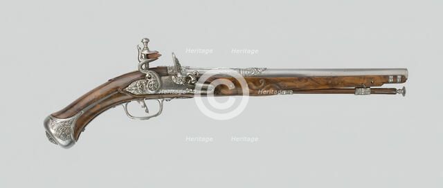 Flintlock Pistol, Italy, c. 1680. Creator: Unknown.