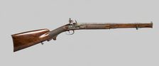 Flintlock Rifle, France, northeastern, c. 1800/04. Creators: Unknown, Nicholas Noel Boutet, Manlfre