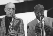 Flip Phillips and Joe Wilder, The March of Jazz, Clearwater Beach, Florida, 1997. Creator: Brian Foskett
