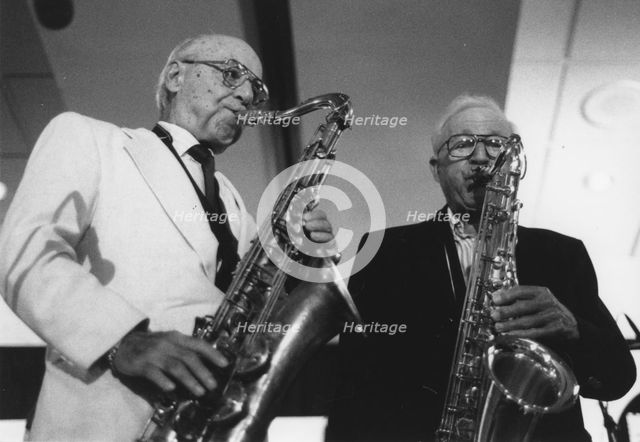 Flip Phillips and Jerry Jerome, Arbors Jazz Weekend, Florida, 1997. Creator: Brian Foskett.