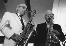 Flip Phillips and Jerry Jerome, Arbors Jazz Weekend, Florida, 1997. Creator: Brian Foskett