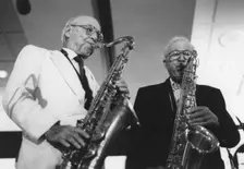Flip Phillips and Jerry Jerome, The March of Jazz, Clearwater Beach, Florida, 1997. Creator: Brian Foskett