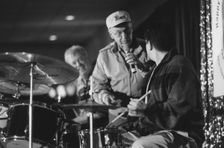 Flip Phillips, Butch Miles, Joe Ascione, The March of Jazz, Clearwater Beach, Florida, 2000. Creator: Brian Foskett