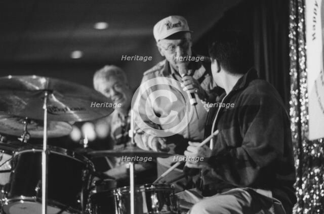 Flip Phillips, Butch Miles, Joe Ascione, The March of Jazz, Clearwater Beach, Florida, 2000. Creator: Brian Foskett.