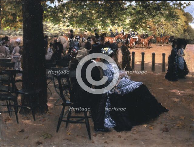 Fliration, Hyde Park. Artist: De Nittis, Giuseppe (1846-1884)