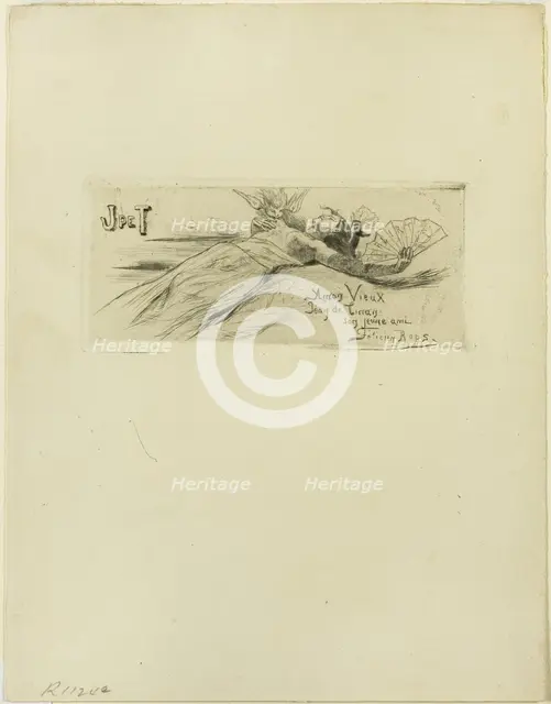 Flirt, 1894. Creator: Félicien Rops.