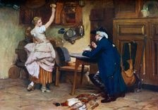 Flirtation 1885, (1912).Artist: John Seymour Lucas