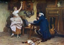Flirtation 1885, (1912).Artist: John Seymour Lucas