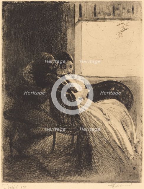 Flirtation, c. 1886. Creator: Paul Albert Besnard.
