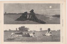 Flirting on the Sea-Shore and on the Meadow (Harper's Weekly, Vol. XVIII), September 19, 1874. Creator: Unknown