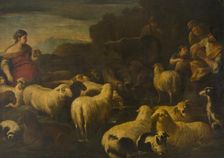 Flock of Sheep, 1677. Creator: Luca Giordano