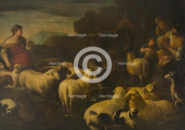 Flock of Sheep, 1677. Creator: Luca Giordano.