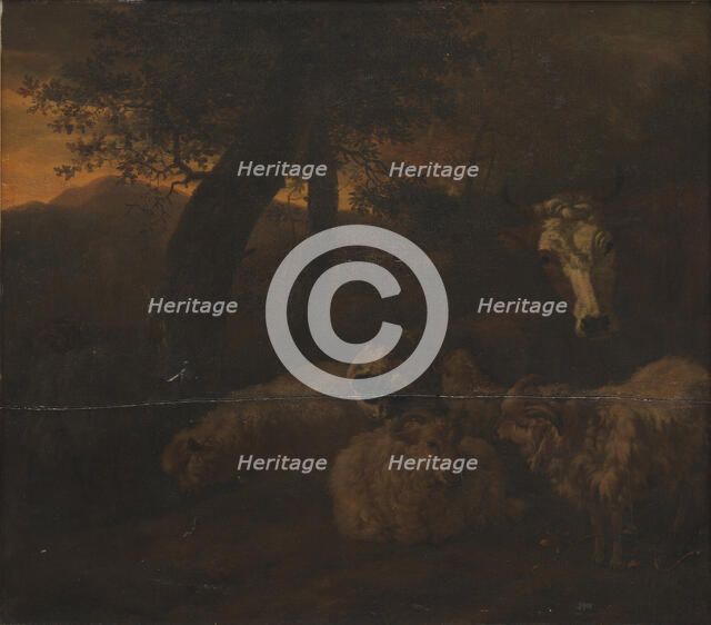 Flock of Sheep in a Wood, 1638-1673. Creator: Jacob van der Does the Elder.