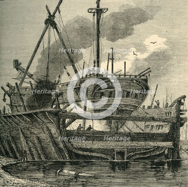 'Floating Dock, Deptford (1820)', (c1878). Creator: Unknown.