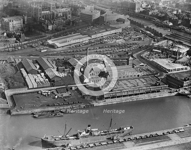 Floating Harbour, Canon's Marsh, Bristol, 1921. Artist: Aerofilms.