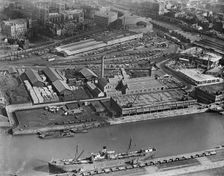 Floating Harbour, Canon's Marsh, Bristol, 1921. Artist: Aerofilms