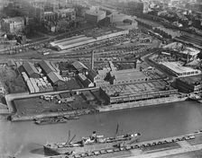 Floating Harbour, Canon's Marsh, Bristol, 1921. Artist: Aerofilms