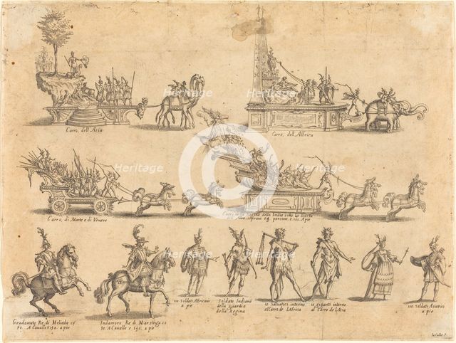 Floats and Participants, 1616. Creator: Jacques Callot.