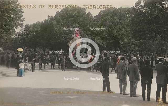 Floats Parade in the Ciutadella Park, Barcelona, 1910.