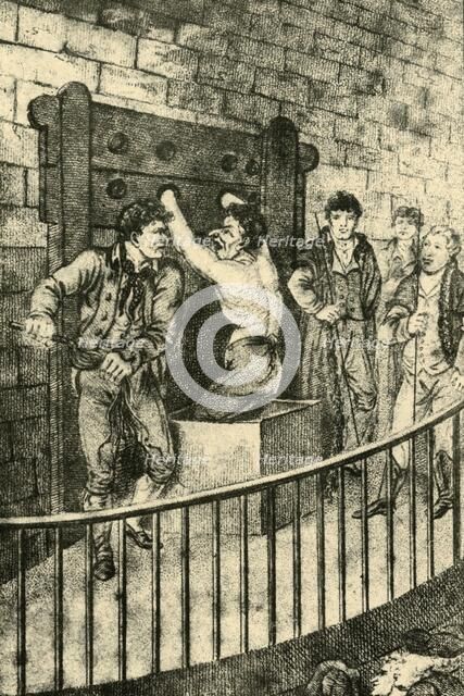 'Flogging at the Old Bailey', 1809, (1925). Creator: Unknown.