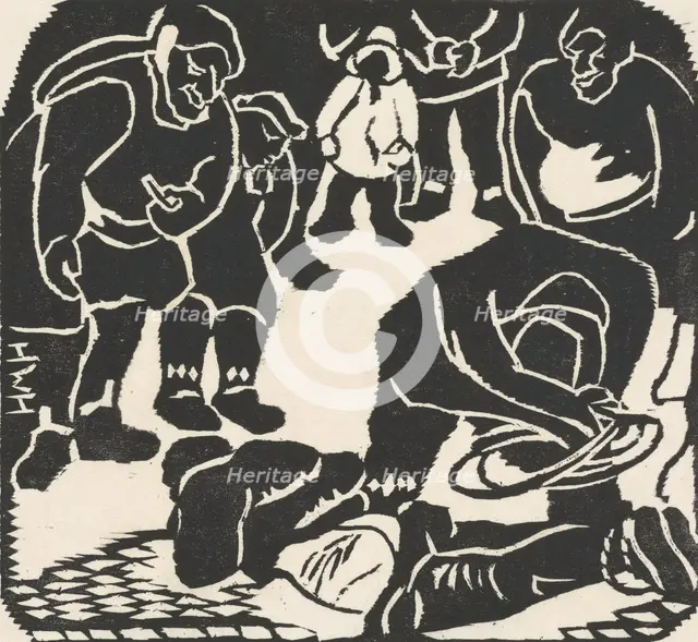 Flogging (Prelude to the Lynching), 1927. Creator: Helen West Heller.