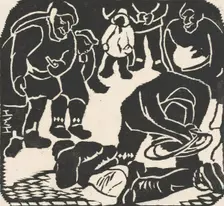 Flogging (Prelude to the Lynching), 1927. Creator: Helen West Heller
