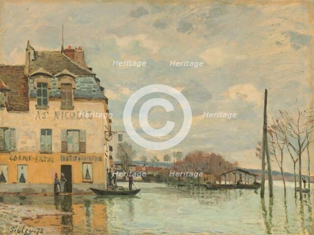 Flood at Port-Marly, 1872. Creator: Alfred Sisley.