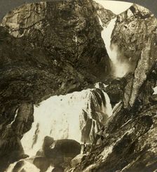 Flood from a melting glacier at Rembesdal Falls, Norway c1905. Creator: Unknown
