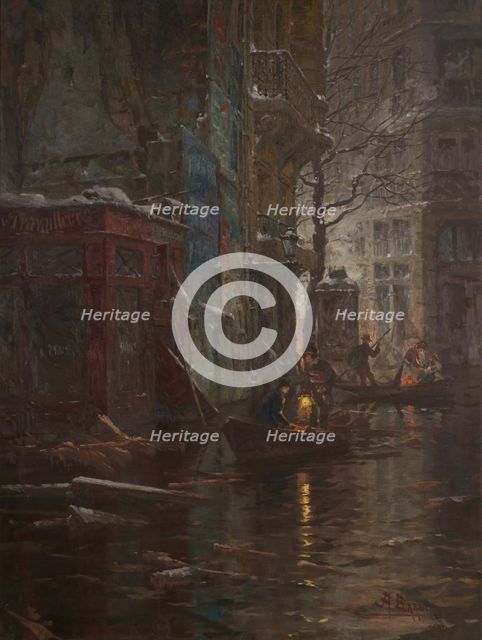 Flood in Paris, January 1910, 1910. Creator: Unknown.
