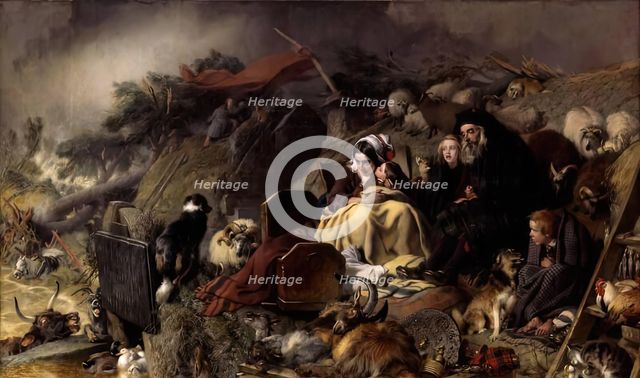 Flood in the Highlands, 1840s - 1860. Creator: Edwin Henry Landseer.