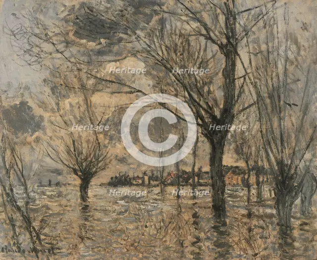 Flood of the Seine at Vétheuil. Artist: Monet, Claude (1840-1926)