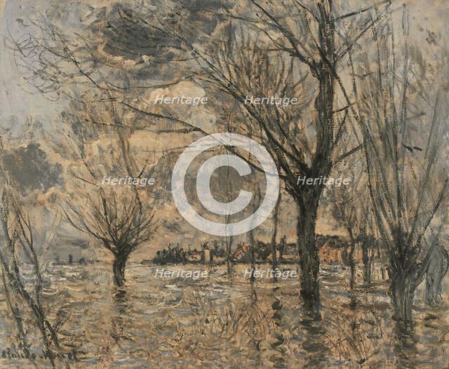 Flood of the Seine at Vétheuil. Artist: Monet, Claude (1840-1926)