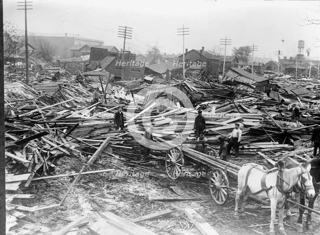 Flood Scenes, Dayton, Ohio, 1913. Creator: Harris & Ewing.