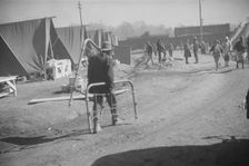 Flood refugee encampment at Forrest City, Arkansas, ca. 1937. Creator: Walker Evans