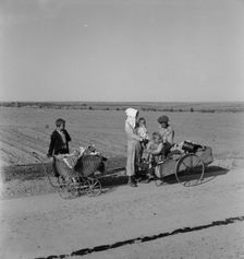 Flood refugee family near Memphis, Texas, 1937. Creator: Dorothea Lange