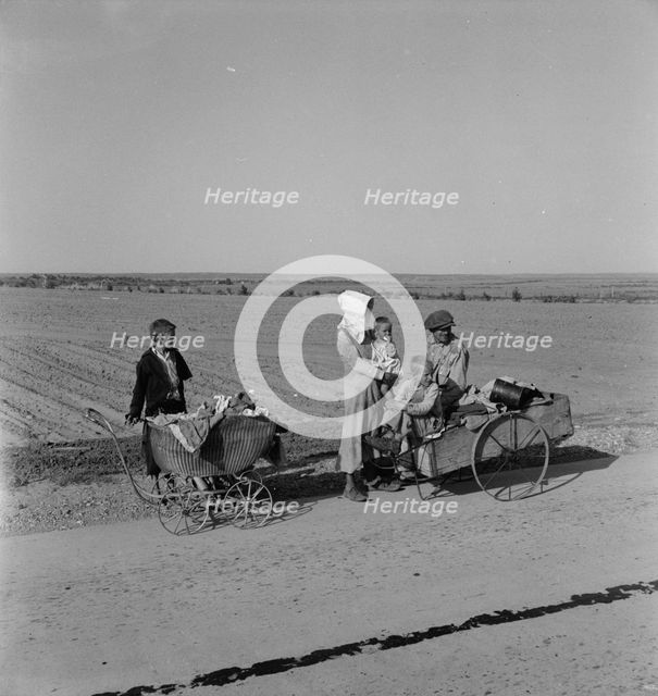 Flood refugee family near Memphis, Texas, 1937. Creator: Dorothea Lange.