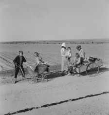Flood refugee family near Memphis, Texas, 1937. Creator: Dorothea Lange