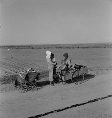 Flood refugee family near Memphis, Texas, 1937. Creator: Dorothea Lange