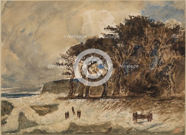 Flood Tide at Honfleur (Autumnal Equinox), c1835. Creator: Paul Huet.