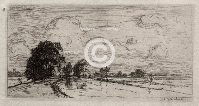 Flooded Landscape with Trees. Creator: Sion Longley Wenban (American, 1848-1897).