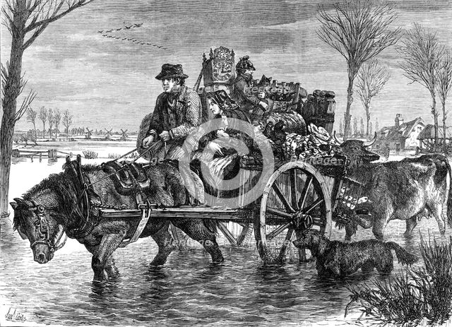 Flooded out in Lincolnshire, 1869. Creator: Unknown.