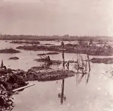 Flooding, Flanders, Belgium, c1914-c1918