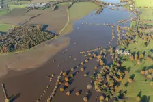Flooding on the River Ouse at Moreby Hall, York, 2023. Creator: Robyn Andrews