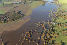 Flooding on the River Ouse at Moreby Hall, York, 2023. Creator: Robyn Andrews