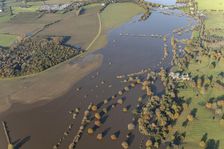 Flooding on the River Ouse at Moreby Hall, York, 2023. Creator: Robyn Andrews