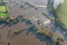 Flooding on the River Ouse at Naburn Lock, York, 2023. Creator: Robyn Andrews