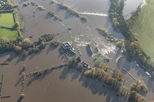 Flooding on the River Ouse at Naburn Lock, York, 2023. Creator: Robyn Andrews