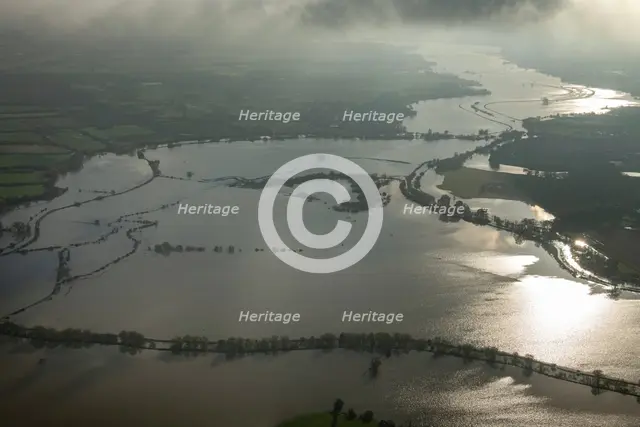 Flooding on the River Derwent at Wheldrake Ings, York, 2023. Creator: Robyn Andrews.