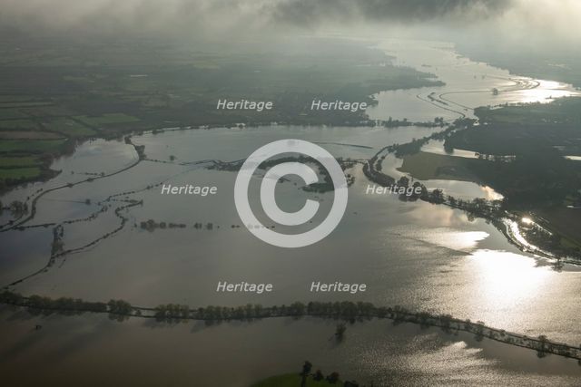 Flooding on the River Derwent at Wheldrake Ings, York, 2023. Creator: Robyn Andrews.
